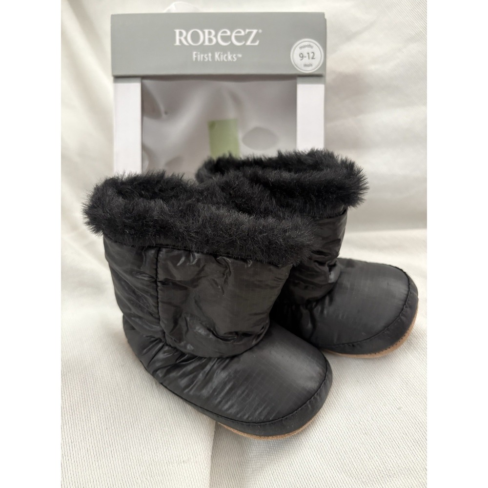 NEW Robeez First Kicks Faux-Fur Asheville Boots Size 9-12 Months Robeez Boots